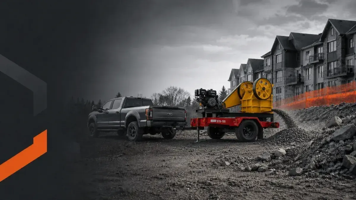 Stone Crushers mobile crusher processing concrete and stone on site
